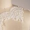 1 Yard Ivory Beaded Scalloped Bridal Lace Trim with Corded Embroidery and Sequins